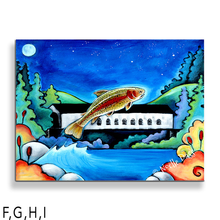 Catch me if you can! Fish Art I: Canvas 30x40 in.
