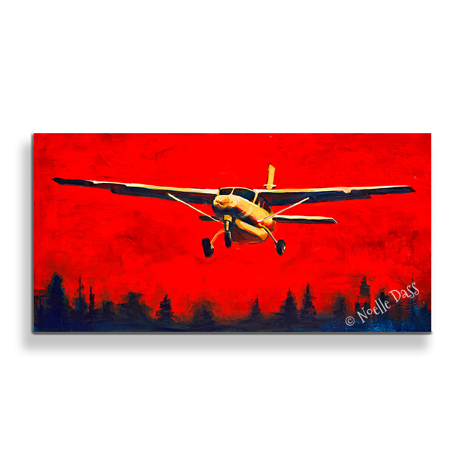 Into the Fire Cessna Caravan Prints Canvas / 15x30 / Unframed