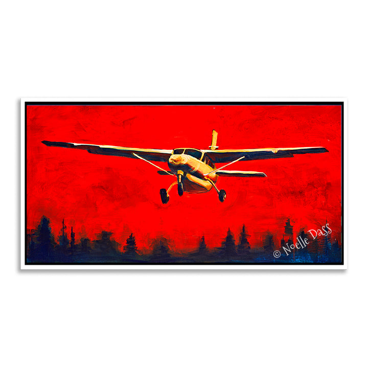 Into the Fire Cessna Caravan Prints Canvas / 15x30 / White Floating Frame