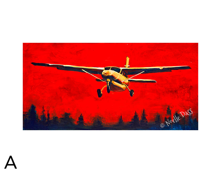 Into the Fire Cessna Caravan Prints A. 11x14 in. archival paper with white border - image is 5.5x11.5