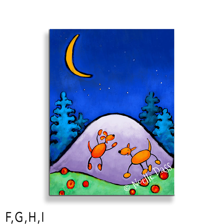 Doggie Playtime I: Canvas 30x40 in.