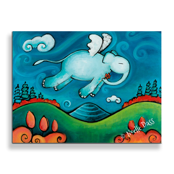 Looking for you Elephant Art Canvas / 11x14 / Unframed