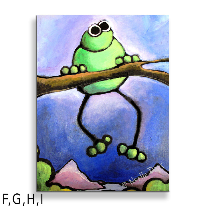 Frog Admiring View I: Canvas 30x40 in.