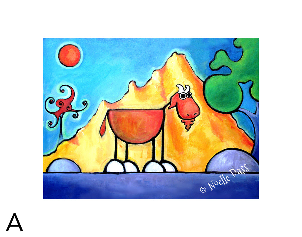 Get Your Goat On! matted archival paper art print, 11x14 with white border, by Noelle Dass