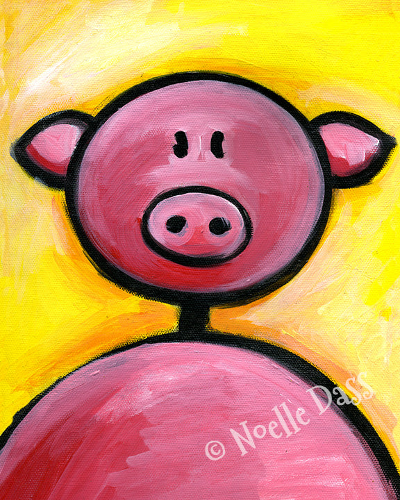 Have you seen this pig? art print by Noelle Dass