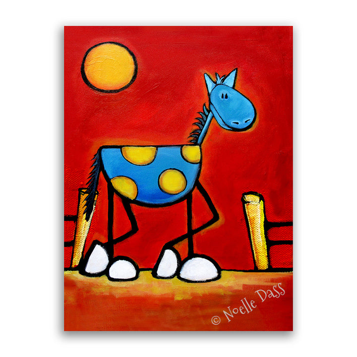 Don't Fence Me In! Horse Art Canvas / 11x14 / Unframed