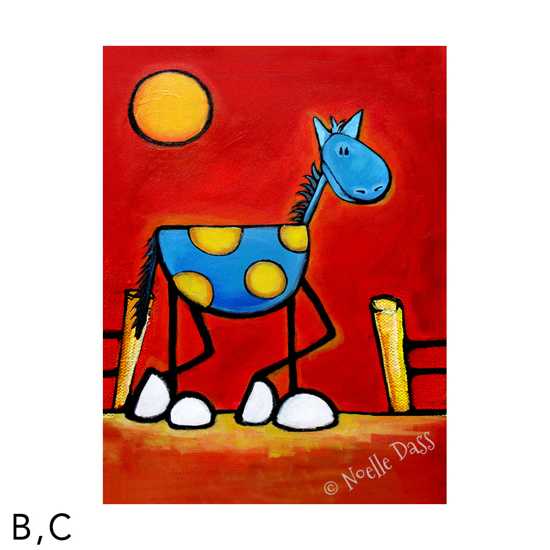 Don't Fence Me In! Horse Art C. Archival Paper - Image is 18x24 in.