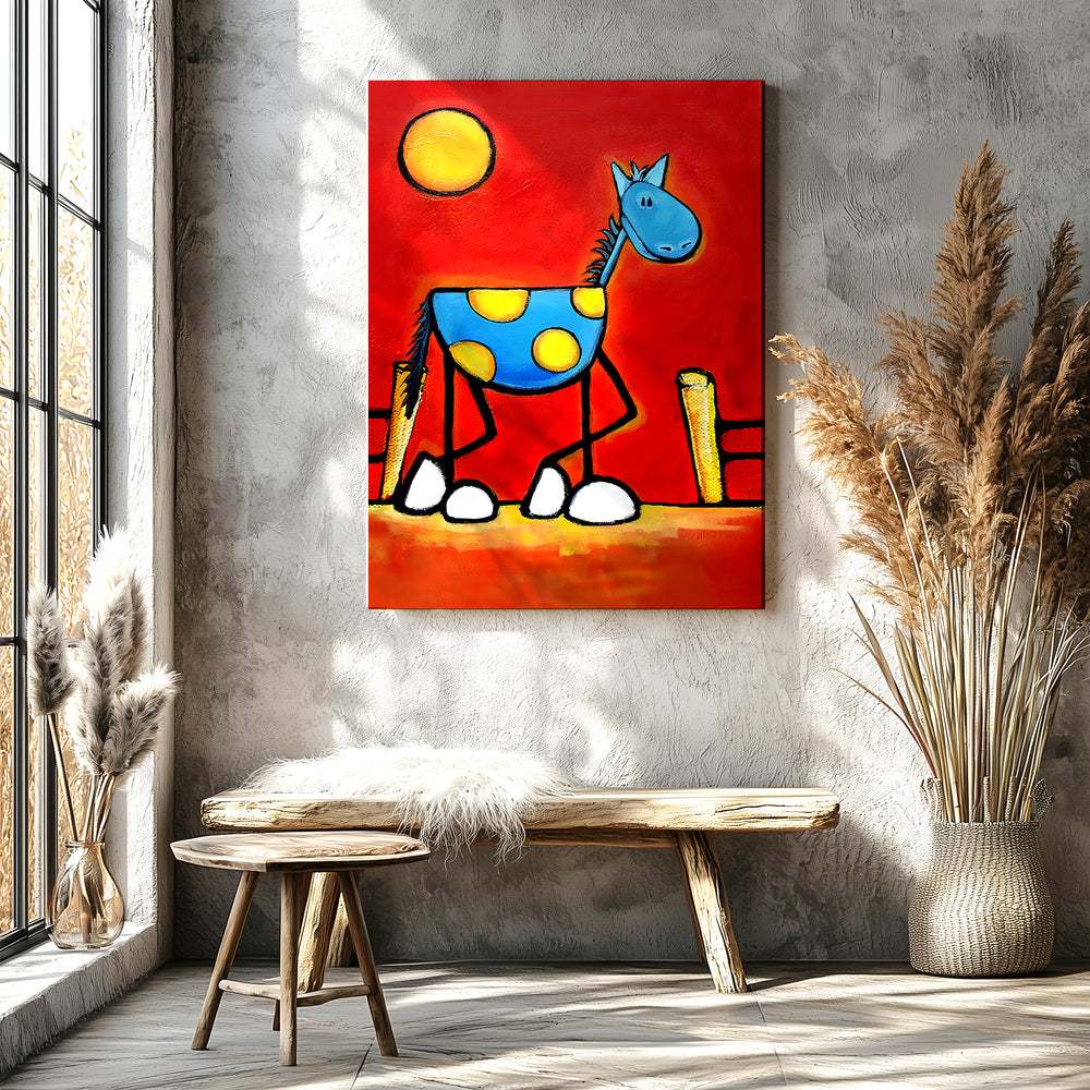 Don't Fence Me In! Horse Art Paper / 16x20 / Unframed