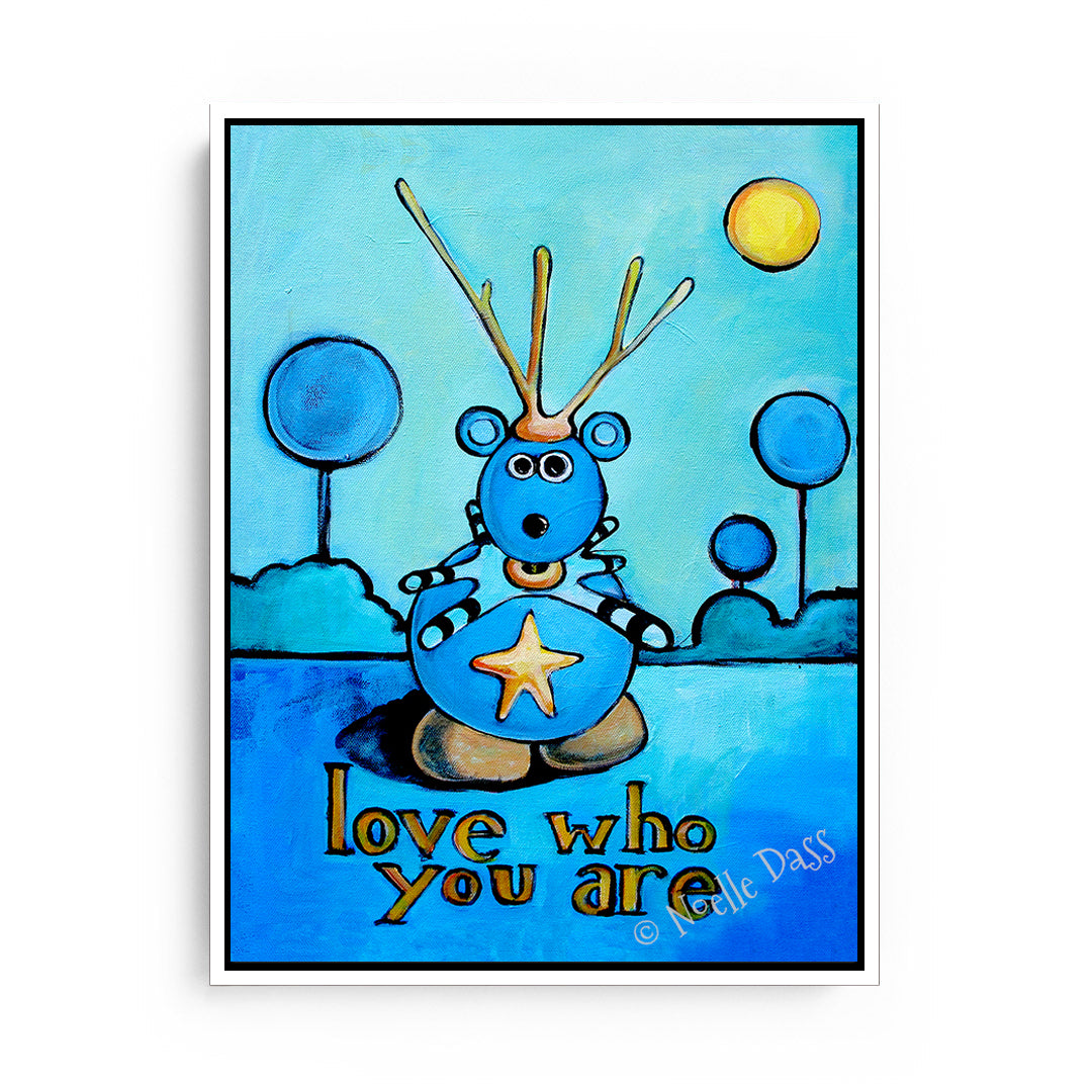Love Who You Are Canvas / 11x14 / White Floating Frame