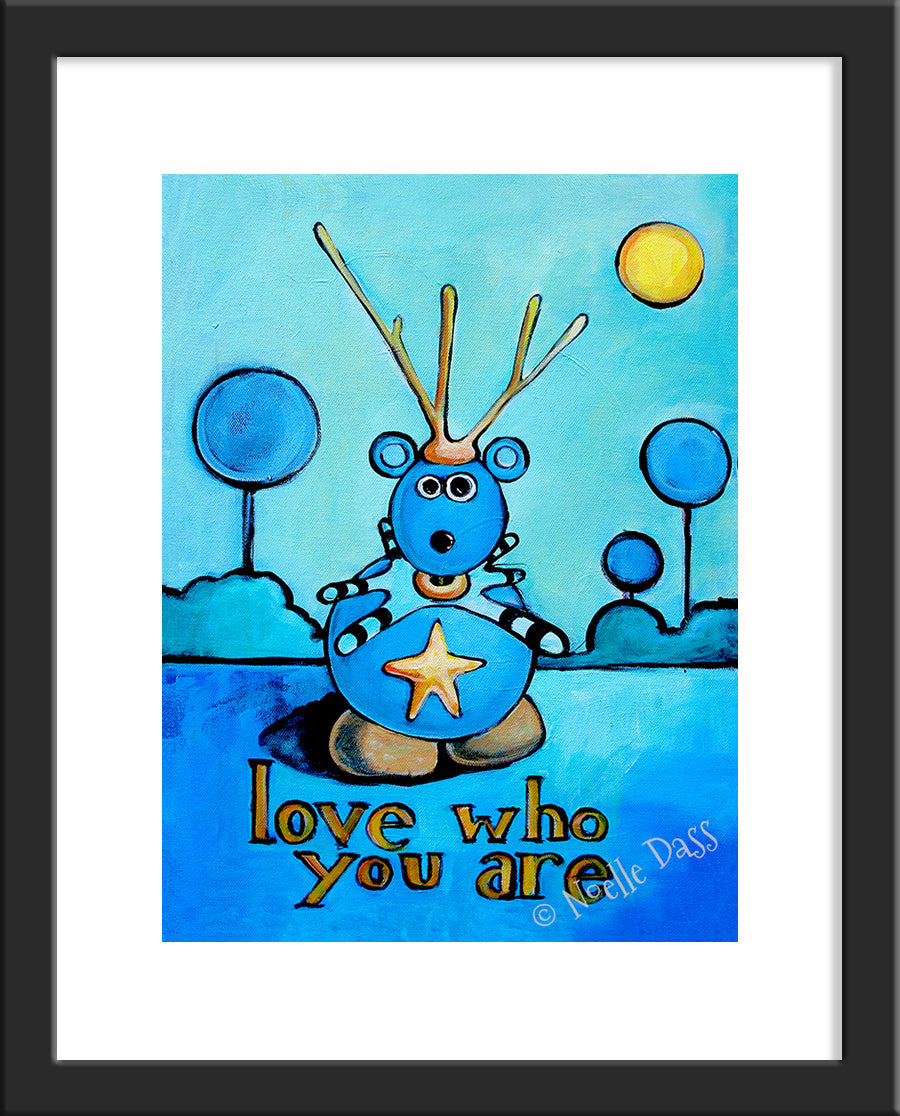 Love Who You Are Paper / 11x14 with white border/image is 8x10 / Black Frame