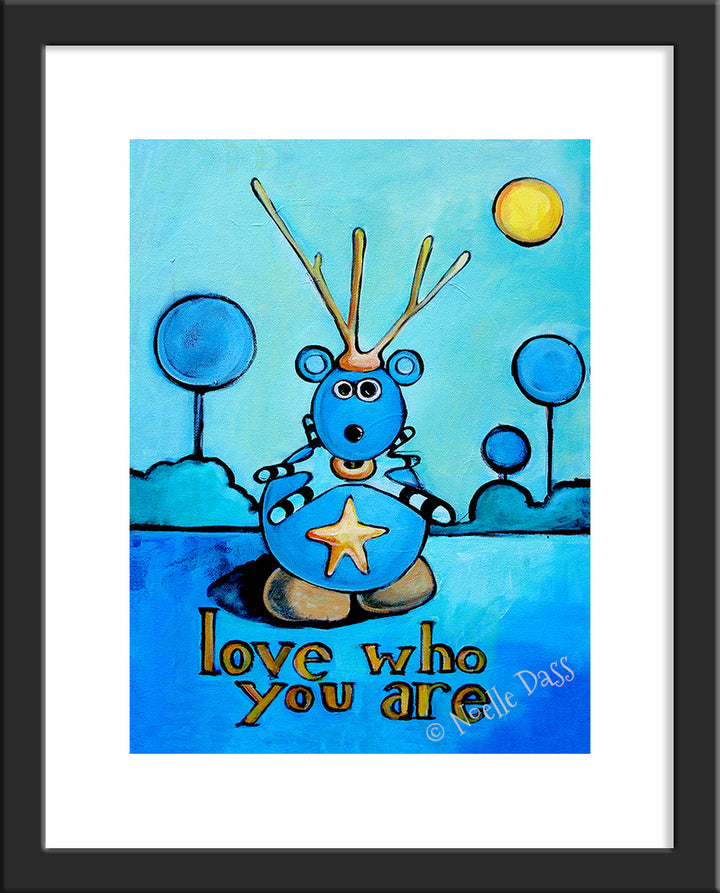 Love Who You Are Paper / 11x14 with white border/image is 8x10 / Black Frame