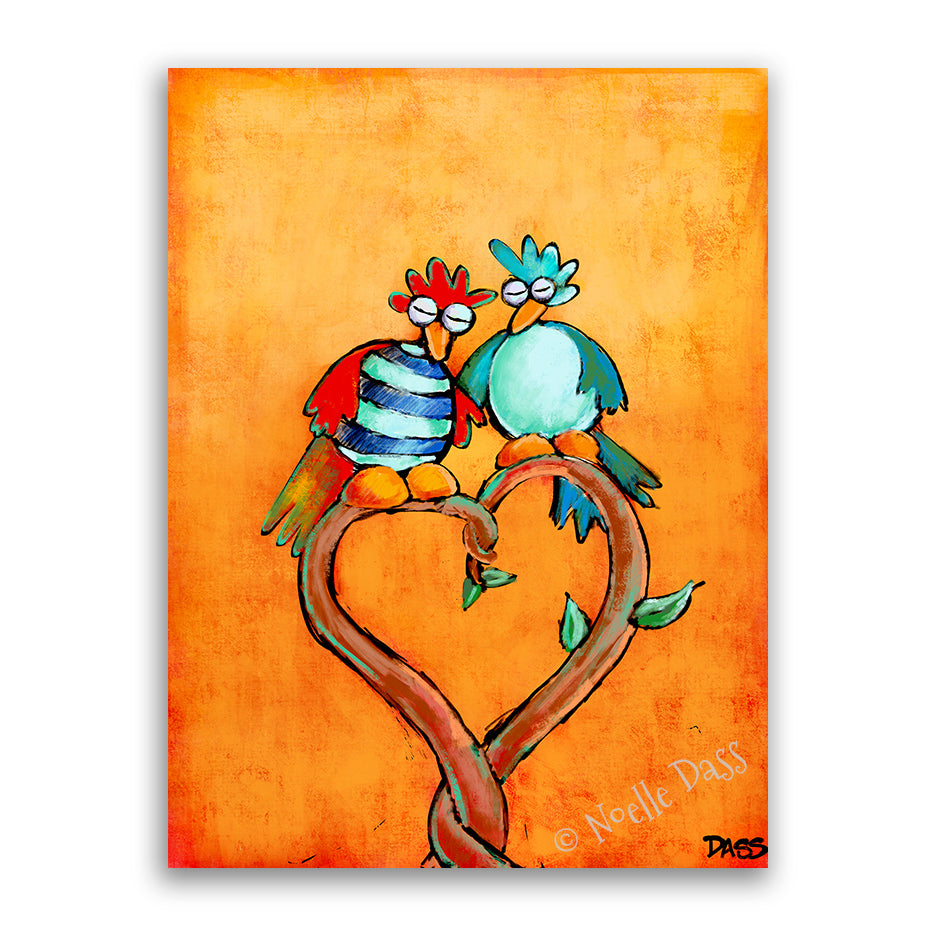 Love Birds Canvas / 11x14 / Unframed