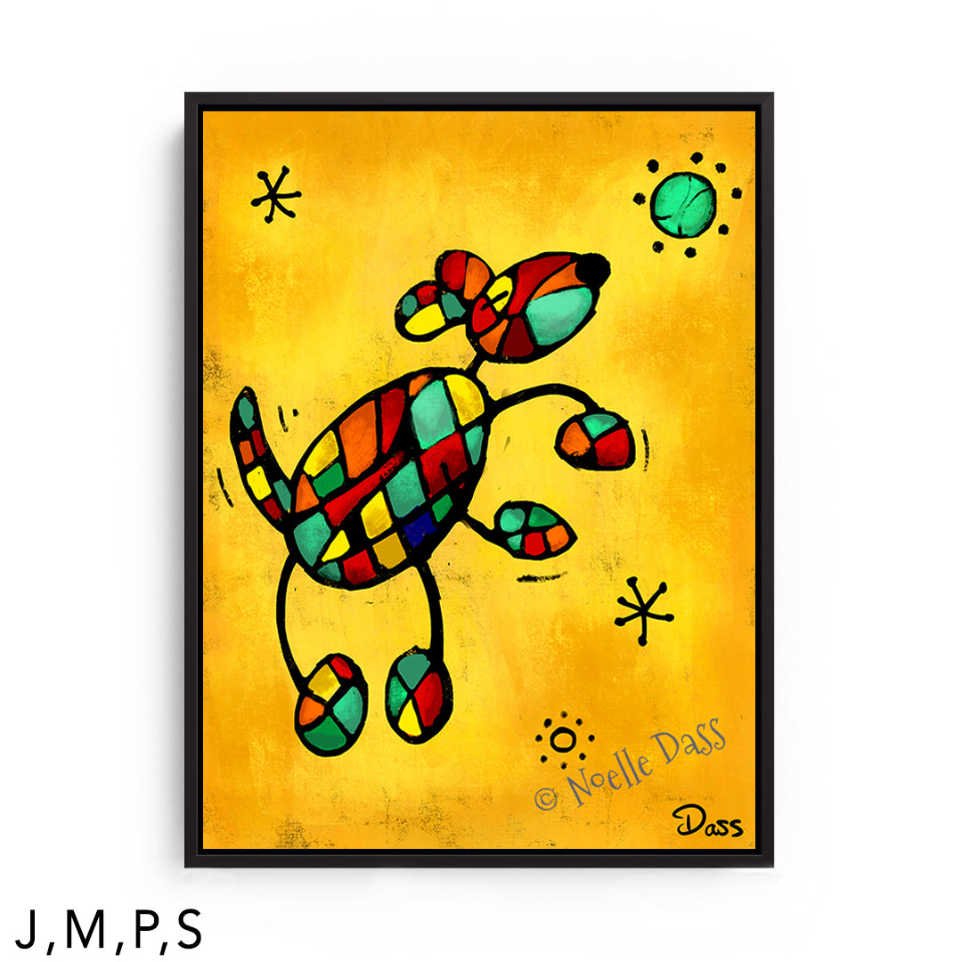 Miro's Dog S: Framed Canvas - Black 30x40 in.