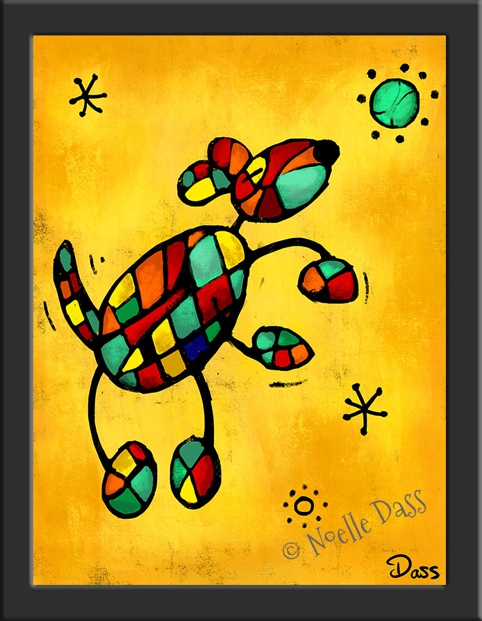 Miro's Dog Paper / 6x8 / Framed