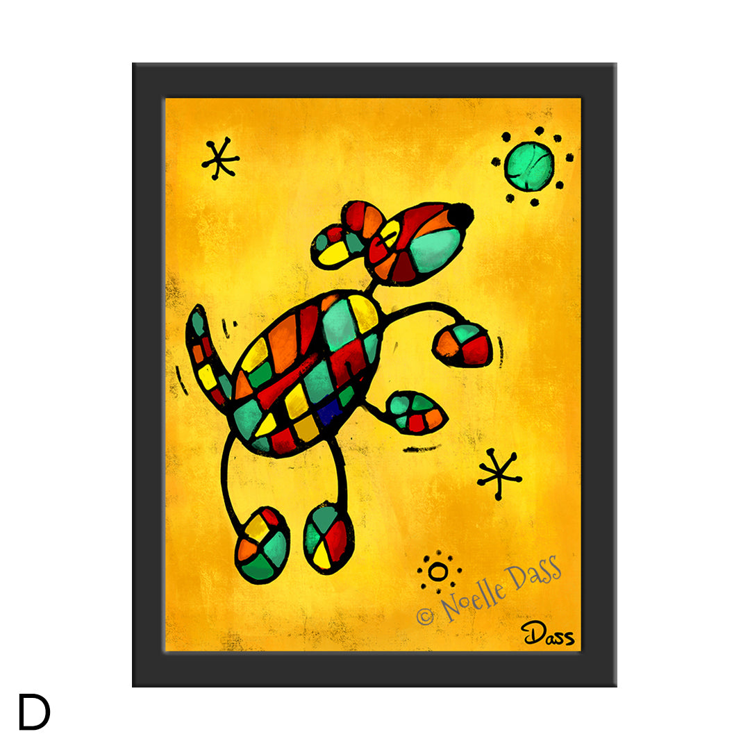 Miro's Dog D. Framed 6x8 in. paper