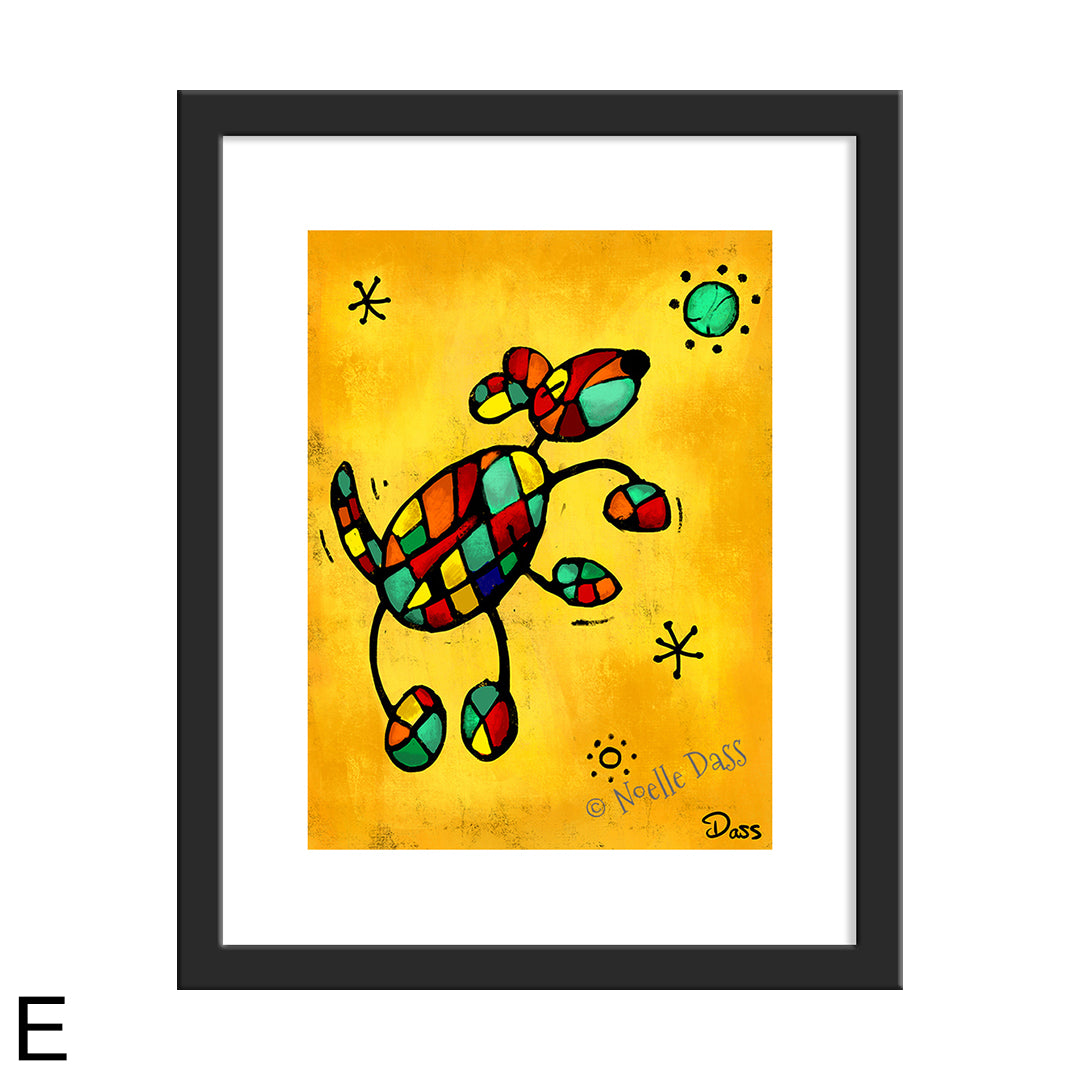 Miro's Dog E. Framed 11x14 paper with white border
