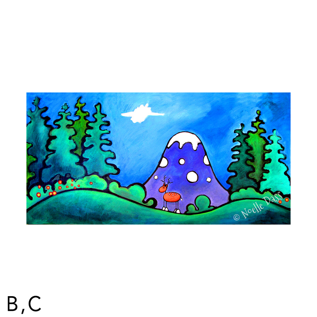 Mountain View | Deer C. Archival Paper - Image is 10x20 in.