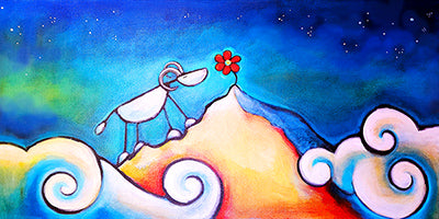 I Would Climb Mountains for You Original Painting 18x36x1.5