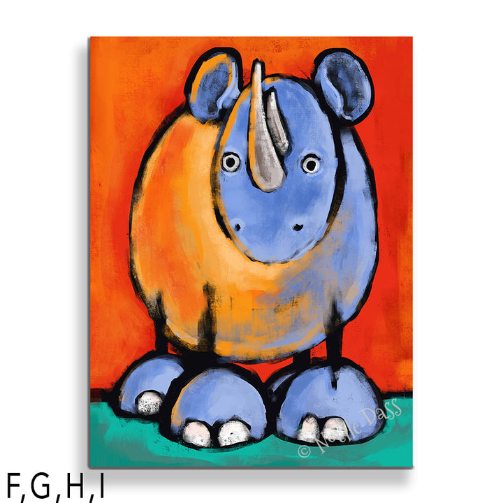 Be Kind to Rhinos Pachyderms Against Poaching I: Canvas 30x40 in.