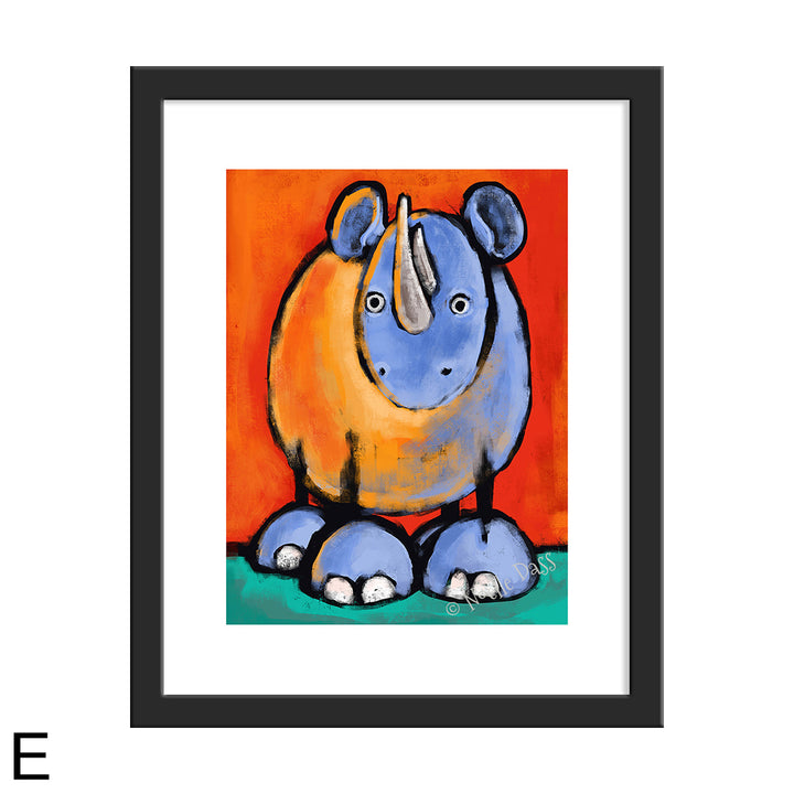Be Kind to Rhinos Pachyderms Against Poaching E. Framed 11x14 paper with white border