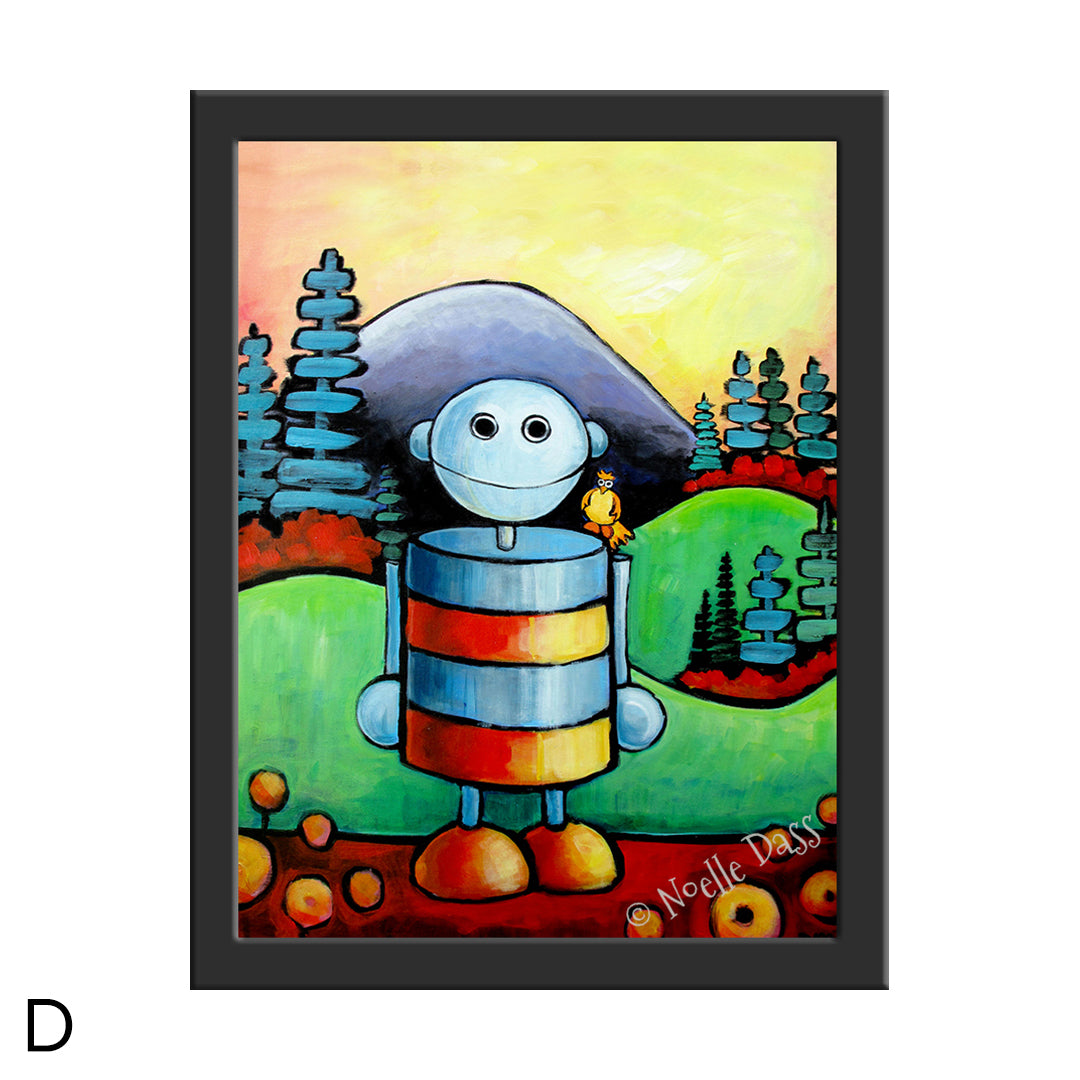 I Will Not Be Assimilated | Robot in Nature D. Framed 6x8 in. paper