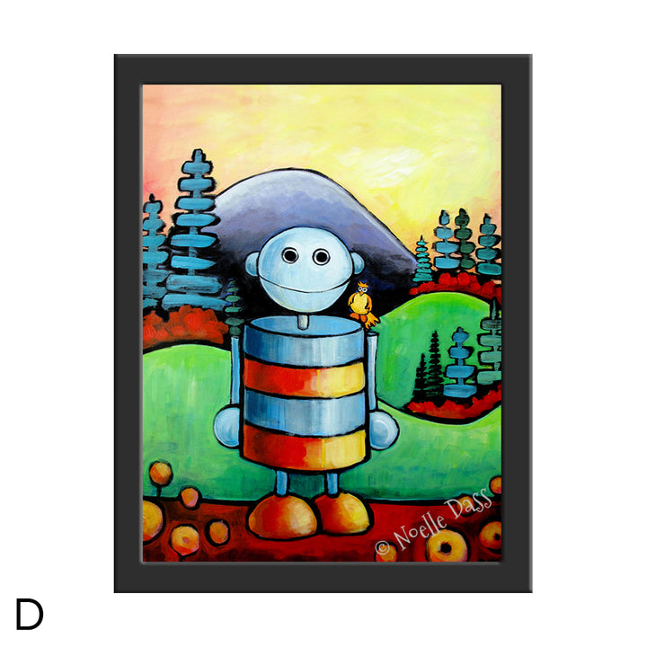 I Will Not Be Assimilated | Robot in Nature D. Framed 6x8 in. paper