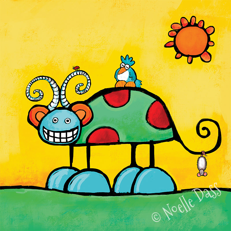 Colorful whimsical Snarleywink creature from Be Who You Are book, unique art print