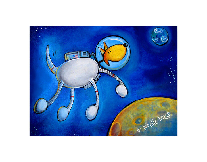 Space Walk NASA Dog Paper / 11x14 with white border/image is 8x10 / Unframed