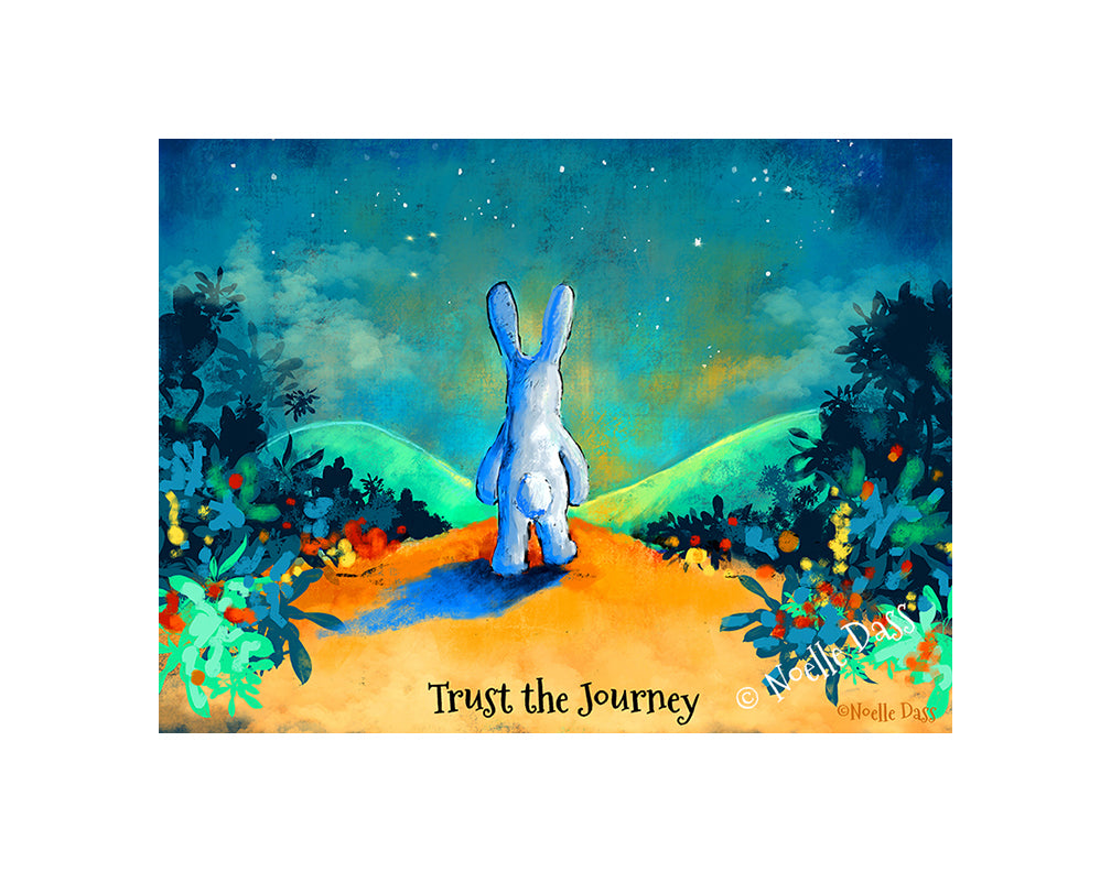 Trust the Journey | Rabbit Walking on Trail Paper / 11x14 with white border/image is 8x10 / Unframed