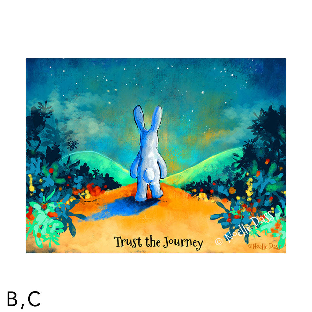 Trust the Journey | Rabbit Walking on Trail C. Archival Paper - Image is 18x24 in.