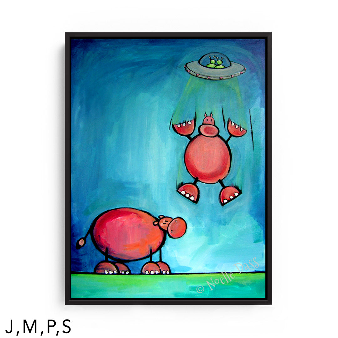 Must...Have...Hippo! S: Framed Canvas - Black 30x40 in.