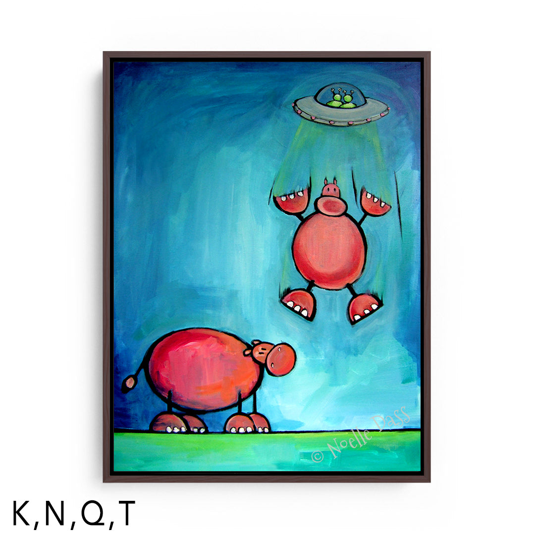 Must...Have...Hippo! T: Framed Canvas - Brown 30x40 in.