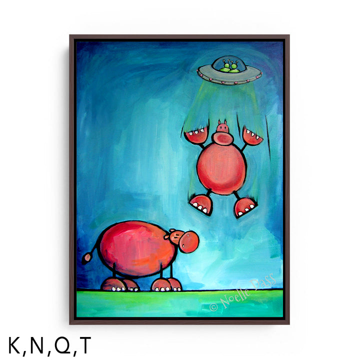 Must...Have...Hippo! T: Framed Canvas - Brown 30x40 in.