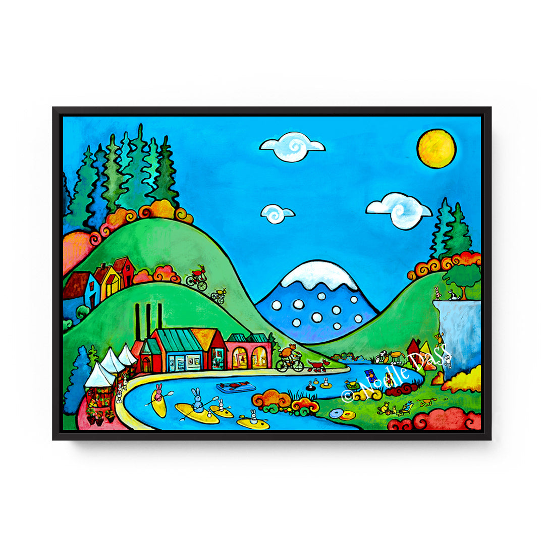 Wonderland Canvas / 30x40 / Black Floating Frame