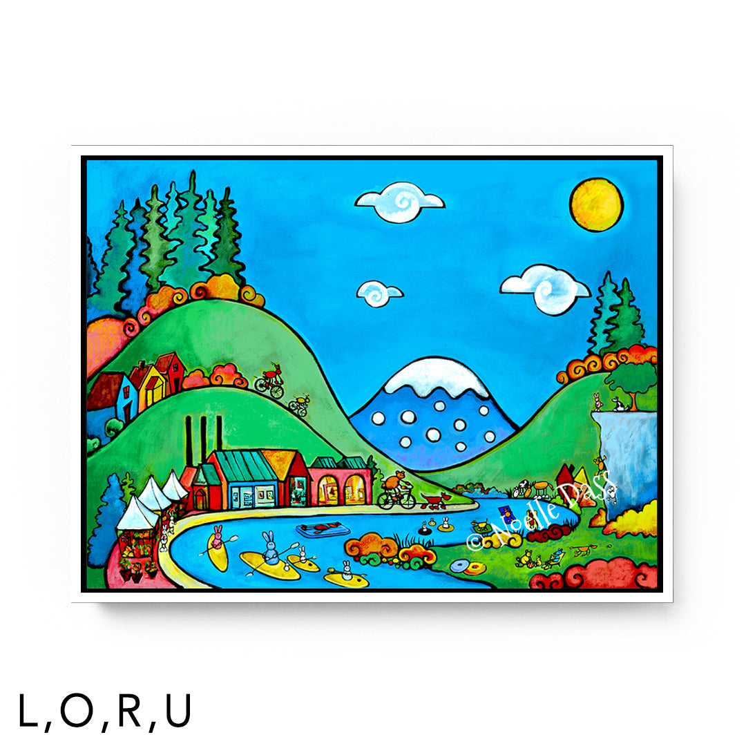 Wonderland U: Framed Canvas - White 30x40 in.