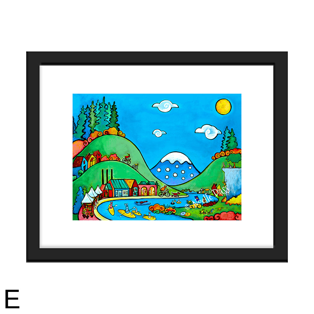 Wonderland E. Framed 11x14 paper with white border