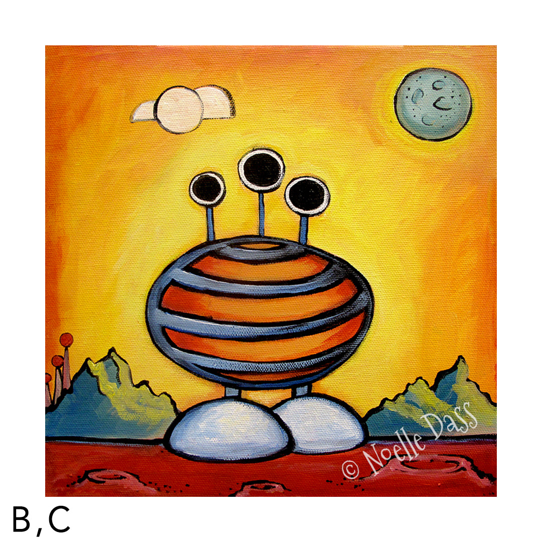 Alien in Striped Pajamas C. Archival Paper Image is 20x20  in.
