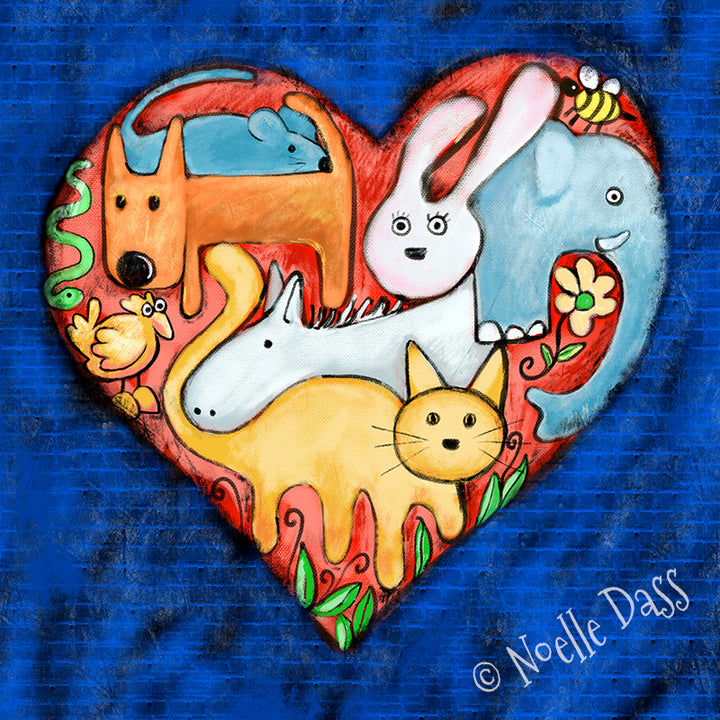 Love All Animals Paper / 16x20 / Unframed