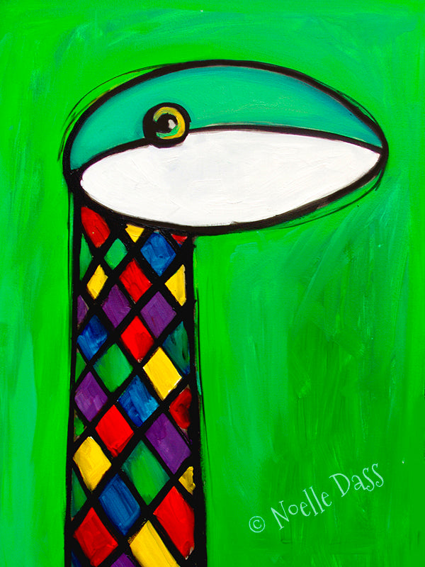 Argyle Tree Snake Paper / 16x20 / Unframed