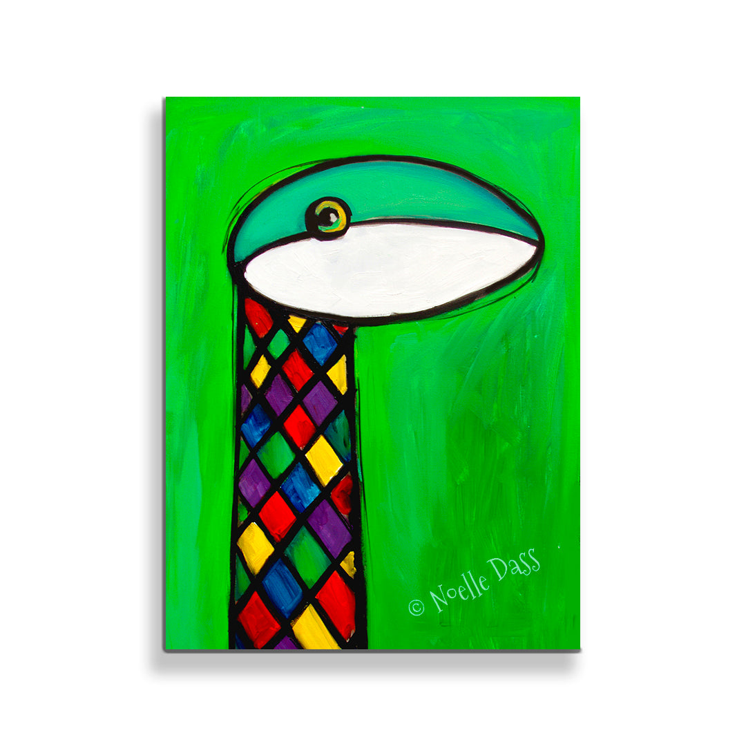 Argyle Tree Snake Canvas / 11x14 / Unframed