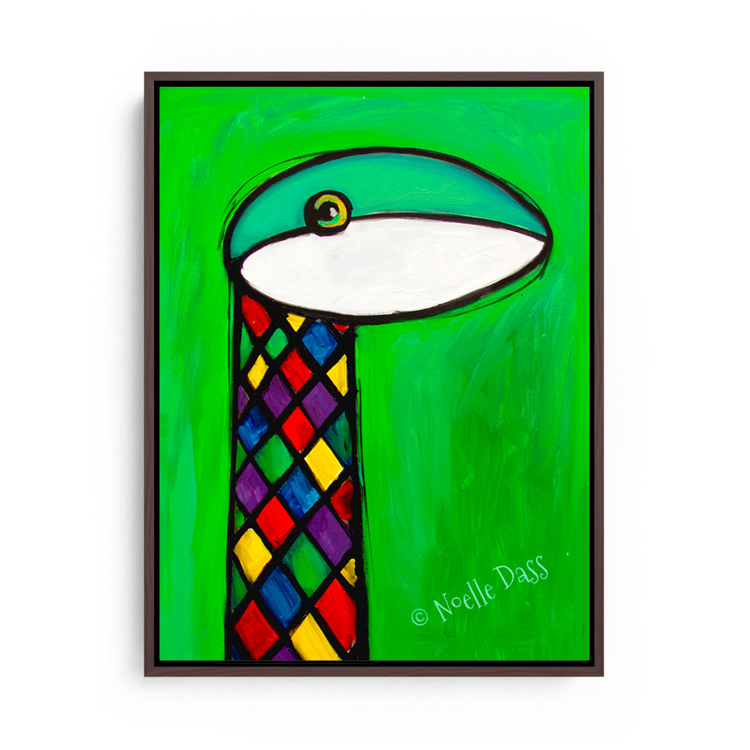 Argyle Tree Snake Canvas / 11x14 / Espresso Floating Frame