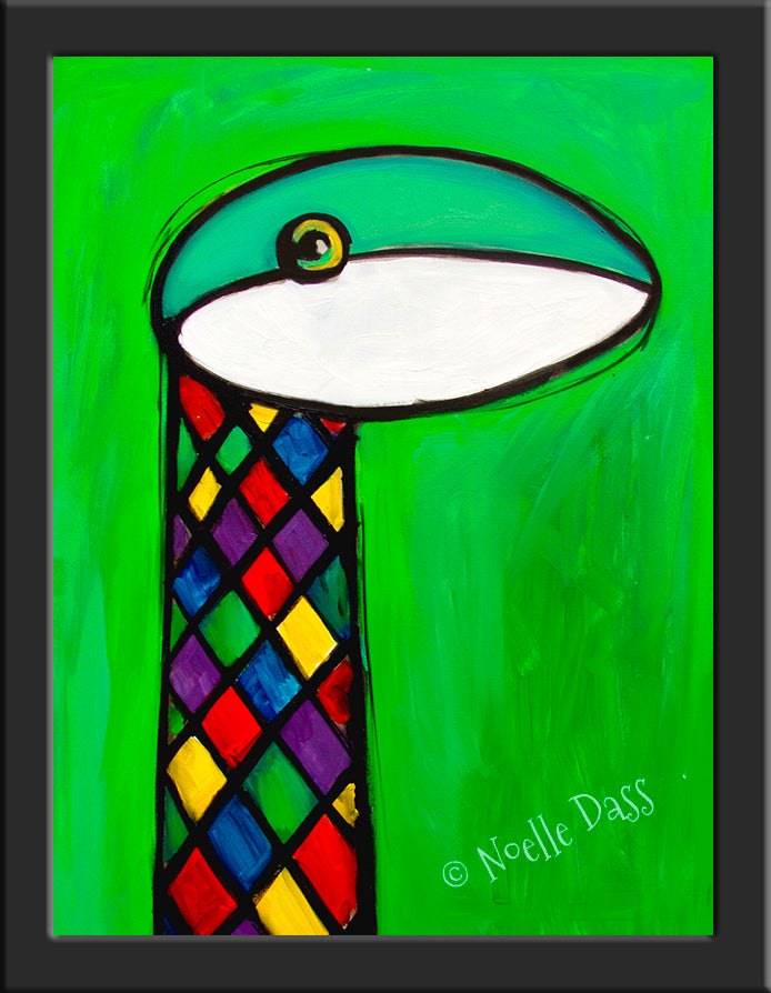 Argyle Tree Snake Paper / 6x8 / Framed