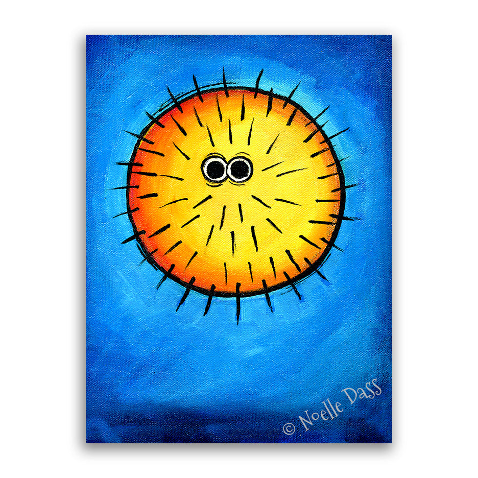 Puffer Blowfish Art @#$%^@#!! Canvas / 11x14 / Unframed