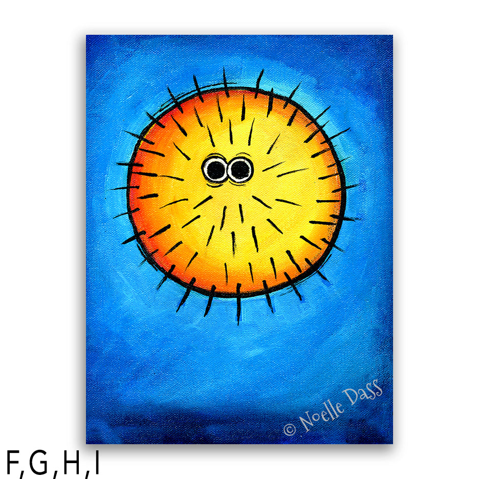 Puffer Blowfish Art @#$%^@#!! B. Archival Paper - Image is 16x20 in.