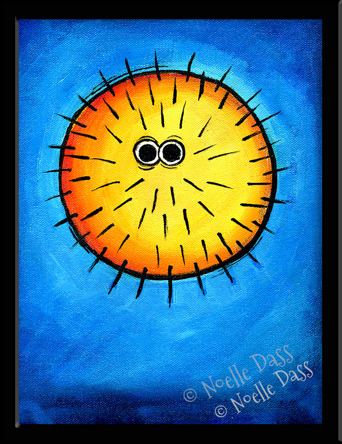 Puffer Blowfish Art @#$%^@#!! Paper / 6x8 / Framed