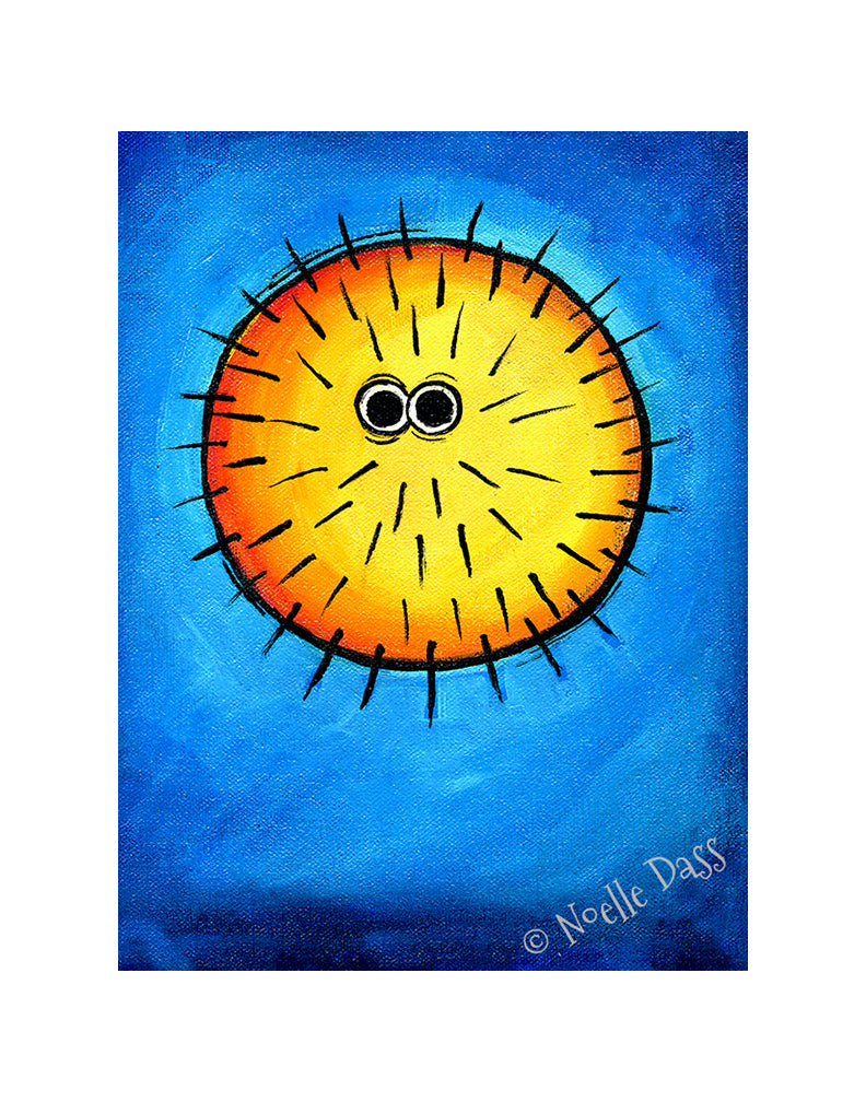 Puffer Blowfish Art @#$%^@#!! Paper / 11x14 with white border/image is 8x10 / Unframed