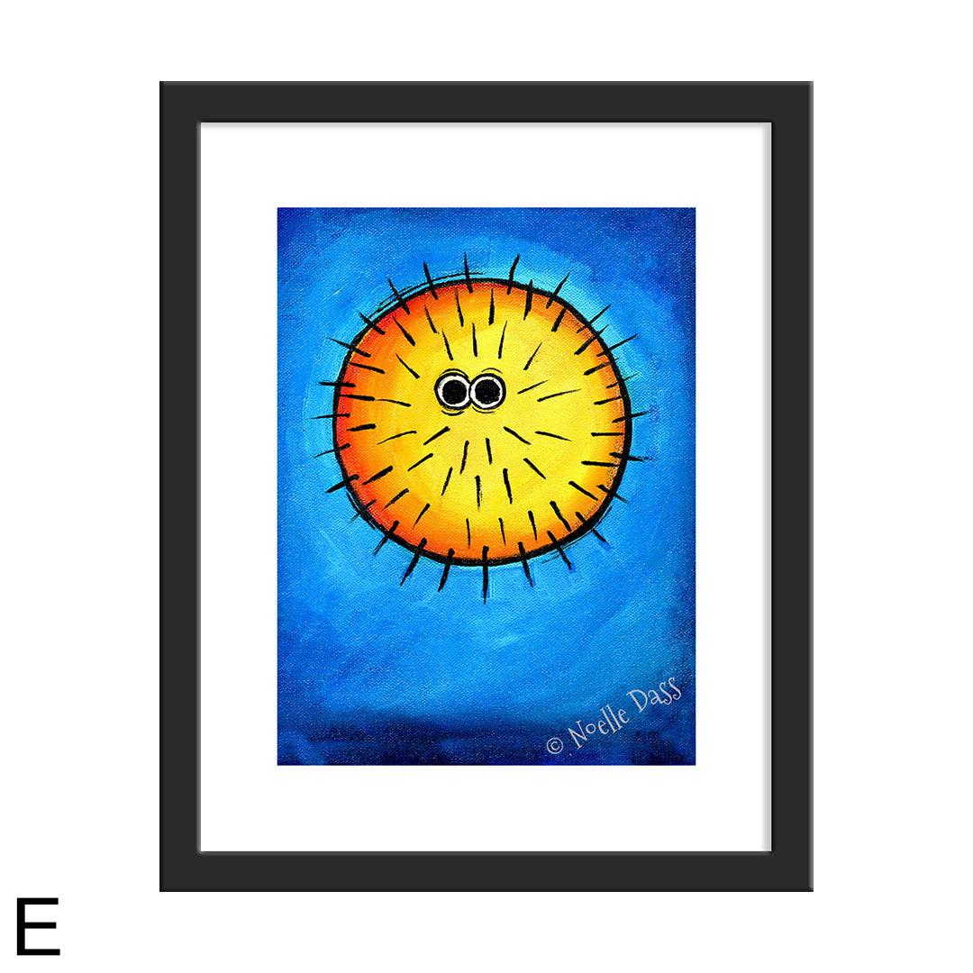 Puffer Blowfish Art @#$%^@#!! A. 11x14 in. archival paper with white border - image is 8x10