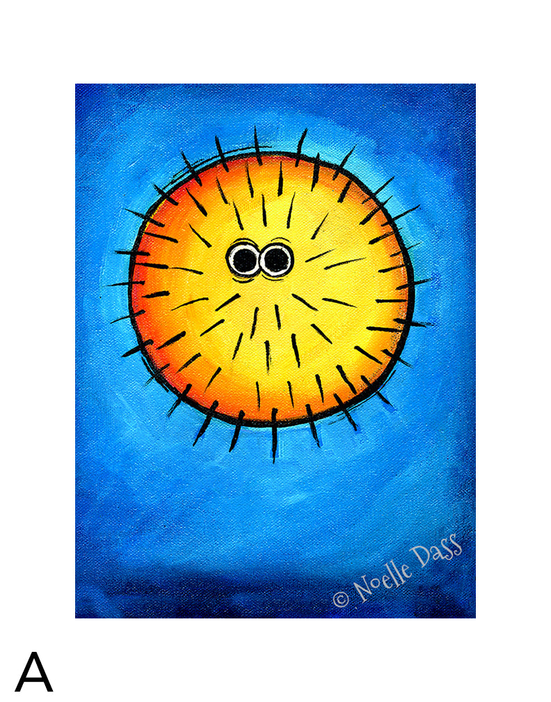 Puffer Blowfish Art @#$%^@#!! A. 11x14 in. archival paper with white border - image is 8x10