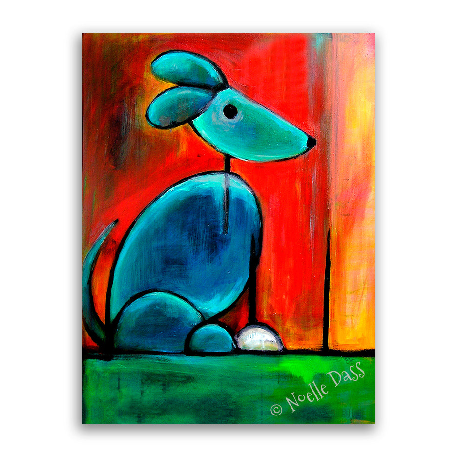 Blue Dog Canvas / 11x14 / Unframed