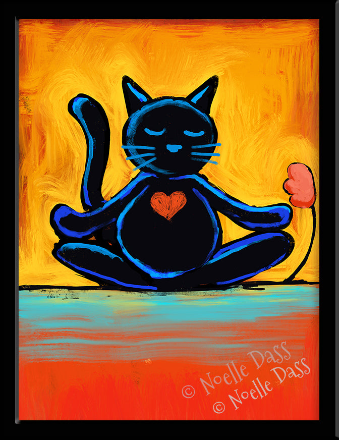 Cat Zen Paper / 6x8 / Framed